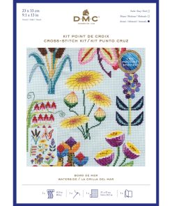 DMC 9 x 13 Emily Peacock Botanical Waterside Cross Stitch Kit