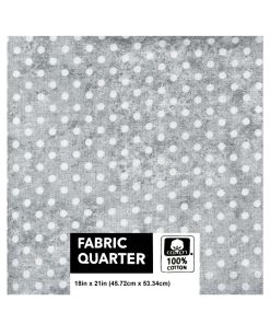 18 x 21 Dots on Gray Quilt Cotton Fabric Quarter by Keepsake Calico