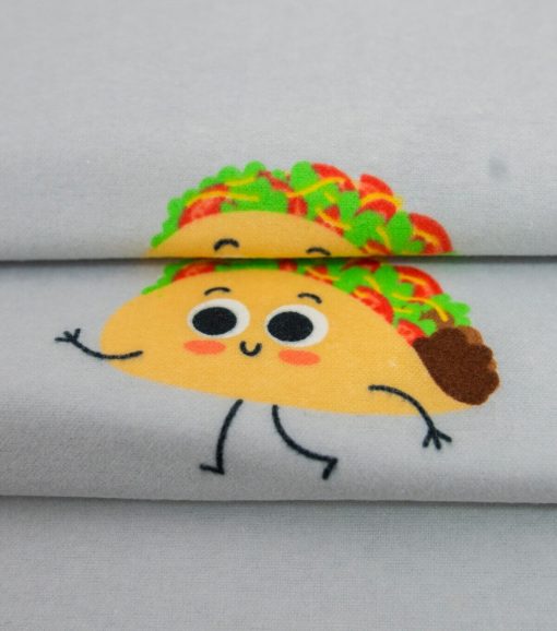 Taco Faces Super Snuggle Flannel Fabric - Image 3
