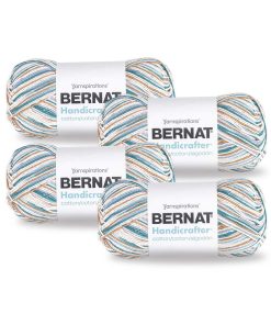 Bernat Handicrafter Cotton Ombre 710yds Worsted Cotton Yarn 4 Bundle