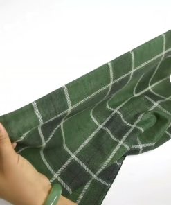 Green Plaid Luxe Flannel Fabric