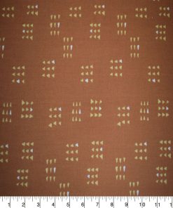 Square Clusters on Brown Quilt Cotton Fabric by Quilter s Showcase