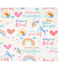 Magic Is Real Unicorn Super Snuggle Flannel Fabric