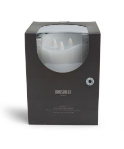 6 LED White Aurora Flame Wave Edge Pillar Candles by Hudson 43