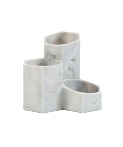 Simplify 5 Marble 3 Compartment Pencil Brush Holder