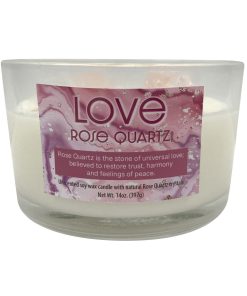 Unscented Crystal Candle Rose Quartz