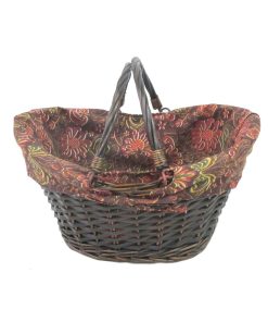 Organizing Essentials Lined Willow Basket with Handles