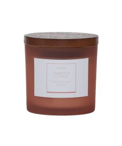 5oz Wood Wick Amber Citrus Scented Jar Candle by Hudson 43