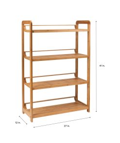 Organize It All 41 Bamboo 4 Tier Shelf