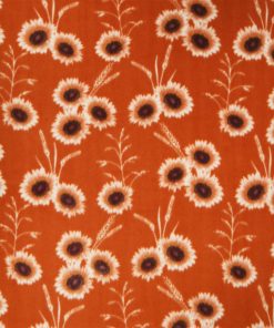 Sunflowers on Orange Anti Pill Fleece Fabric