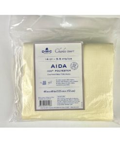 DMC Charles Craft 48 x 60 Ivory Aida 14 Count Cross Stitch Fabric