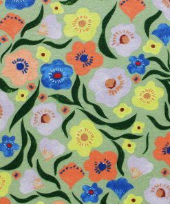 Super Snuggle Watercolor Floral Olive Flannel Fabric