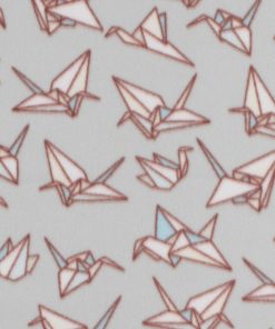 Origami Cranes Blizzard Prints Fleece Fabric