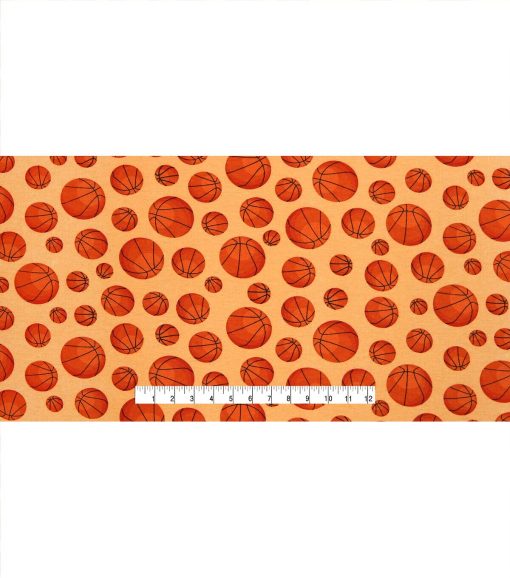 Basketball Super Snuggel Flannel Fabric - Image 4