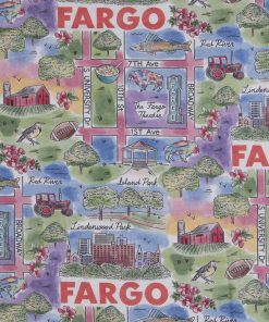 Fargo North Dakota City Pride Cotton Fabric