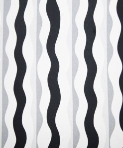 Super Snuggle Black   White Geo Stripe Flannel Fabric