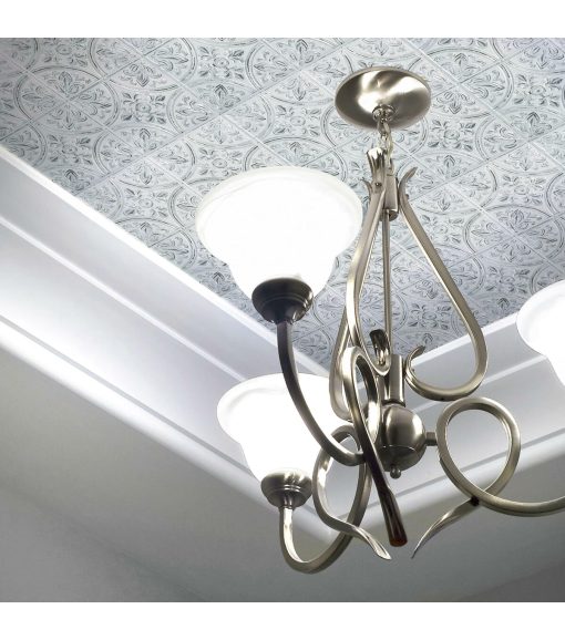 White Tin Peel   Stick Tile Backsplash - Image 3