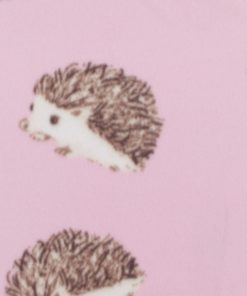 Hedgehogs on Pink Blizzard Fleece Fabric
