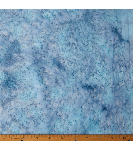 Light Blue Batik Cotton Fabric - Image 2