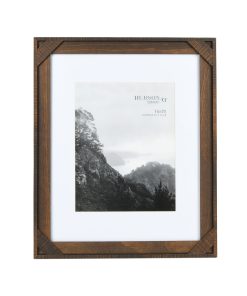 11 14 Walnut Crosshatch Wood Wall Frame with Mat