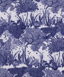 Blue Packed Wilderness Anti Pill Fleece Fabric