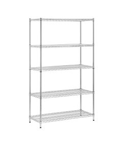 Honey Can Do 42 x 72 Chrome 5 Tier Adjustable Shelving Unit 800lbs