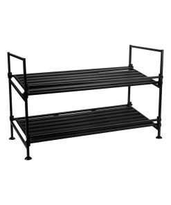 Organize It All 25 Espresso 2 Tier Shoe Rack