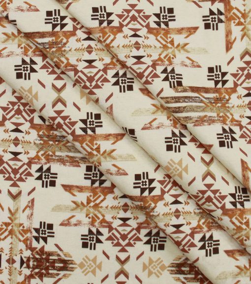 Neutral Aztec Super Snuggle Flannel Fabric - Image 2