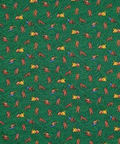 Adventures of Big Foot on Green Novelty Cotton Fabric