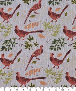 Pheasant in the Field Harvest Cotton Fabric