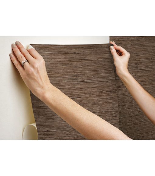 RoomMates Wallpaper Brown Grasscloth - Image 3
