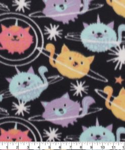 Space Cats Blizzard Fleece Fabric