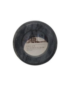 4 Gray Round Marble Tabletop Picture Frame by Place   Time