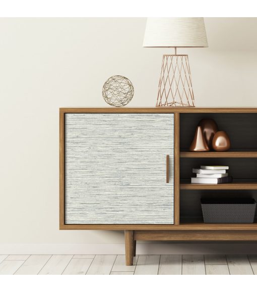 York Wallcoverings Wallpaper Grey Grasscloth - Image 6