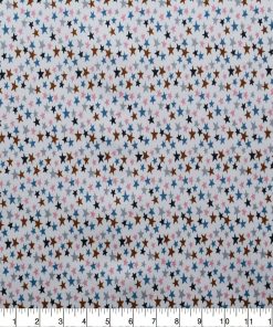 Stars on White Modern Quilt Cotton Fabric by Quilter s Showcase