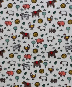 Farm Animal Doodles Super Snuggle Flannel Fabric