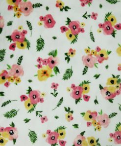 Spring Floral Sew Lush Fleece Fabric