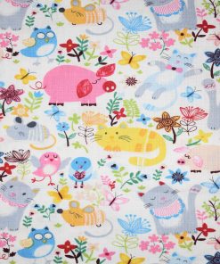 Animals In The Garden Novelty Cotton Fabric