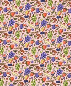 Fabric Traditions Picnic Time on Pink Novelty Cotton Fabric