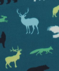 Wilderness Tossed Animals Blizzard Prints Fleece Fabric