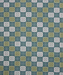 Blue   Green Checkered Super Snuggle Flannel Fabric