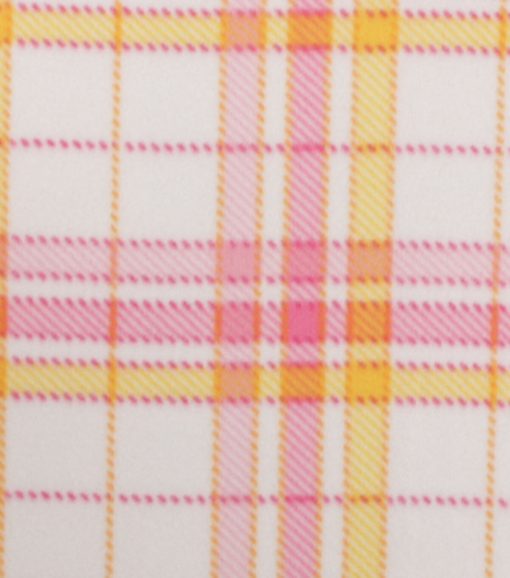 Pink   Yellow Plaid Blizzard Fleece Fabric