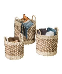 Honey Can Do Coastal 3ct Tan   White Nesting Storage Baskets
