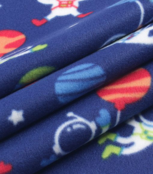 Balloon Astronaut Blizzard Prints Fleece Fabric - Image 3