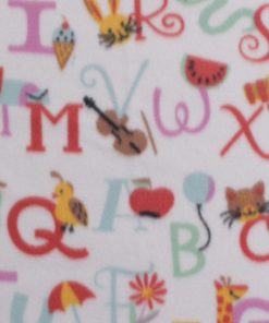 ABC Animal Blizzard Fleece Fabric