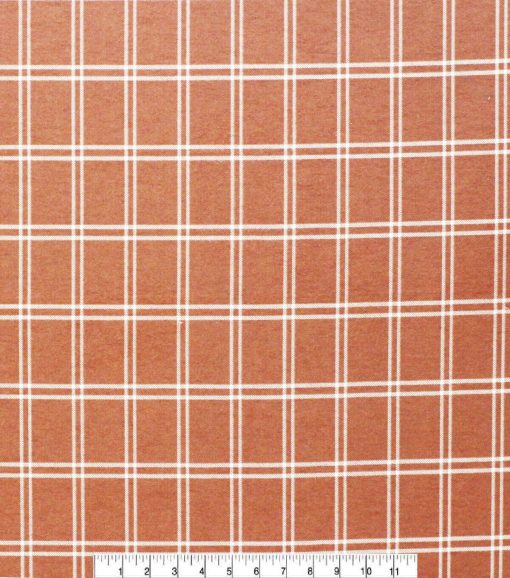 Super Snuggle Rust Plaid Flannel Fabric - Image 2
