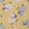 Blizzard Fleece Fabric Sheep on Yellow