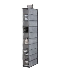 Simplify 47 Heather Gray 10 Shelf Shoe Organizer