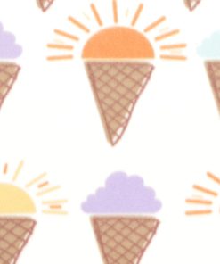 Sun Ice cream Blizzard Prints Fleece Fabric