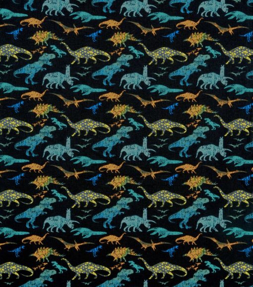 Stamped Dinos Novelty Cotton Fabric - Image 2